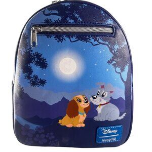Loungefly Disney Lady Tramp Backpack Purse Moonlight Stroll Dog Bag